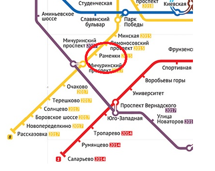 Карта метро станция метро спартак