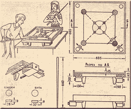 Голландский бильярд чертеж