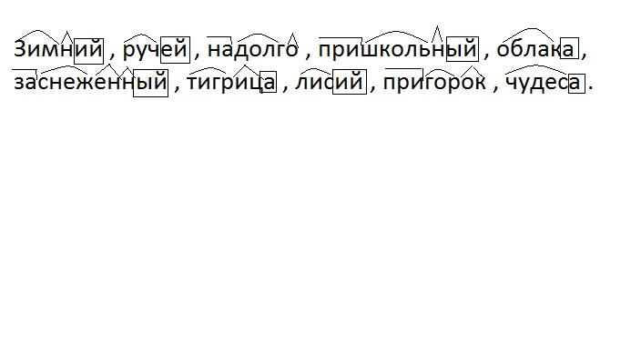 Пришкольный разбор по составу