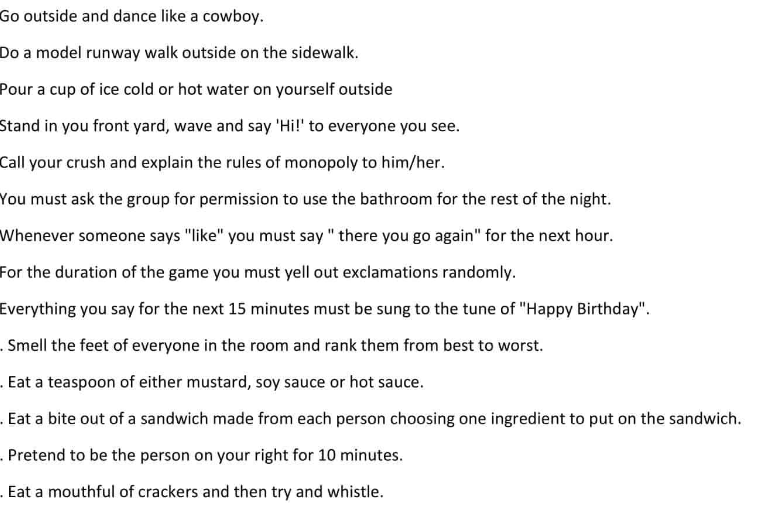 good truth or dare questions