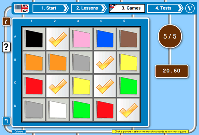 English 4 in a row game
