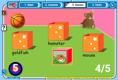 English Mix and match game