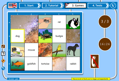 English pelmanism game