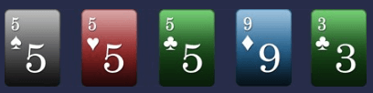 Set (triple) in poker