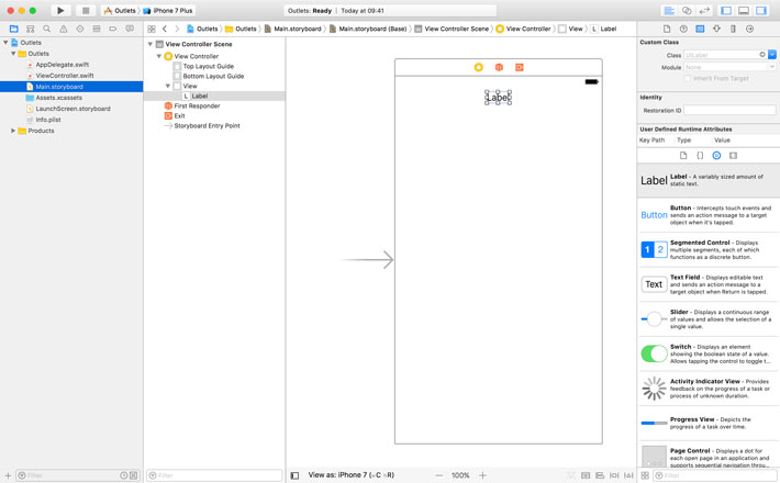 Add a Label to the View Controller Scene
