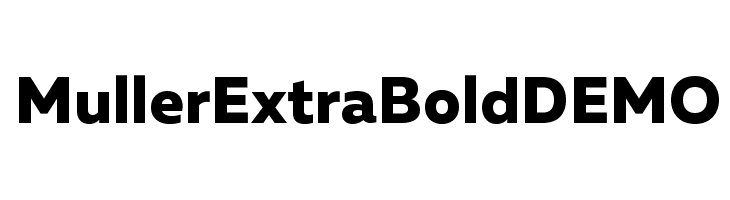 MullerExtraBoldDEMO Скачать бесплатные шрифты