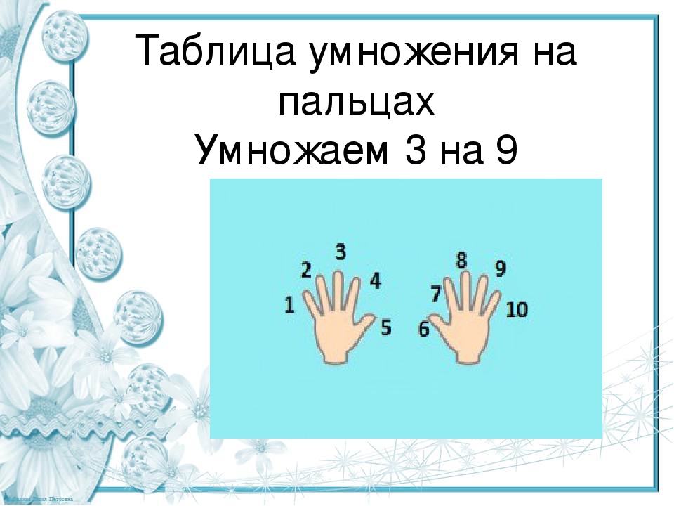 Умножение на пальцах. Умножение на 9 на пальцах. Таблица умножения на 9 на пальцах. Таблица умножения на пальцах на 3. Таблица на 9 на пальцах.