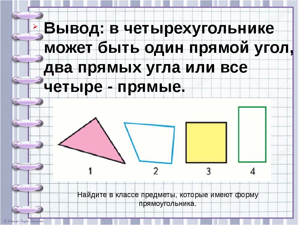 Четырехугольник противоположные углы прямые