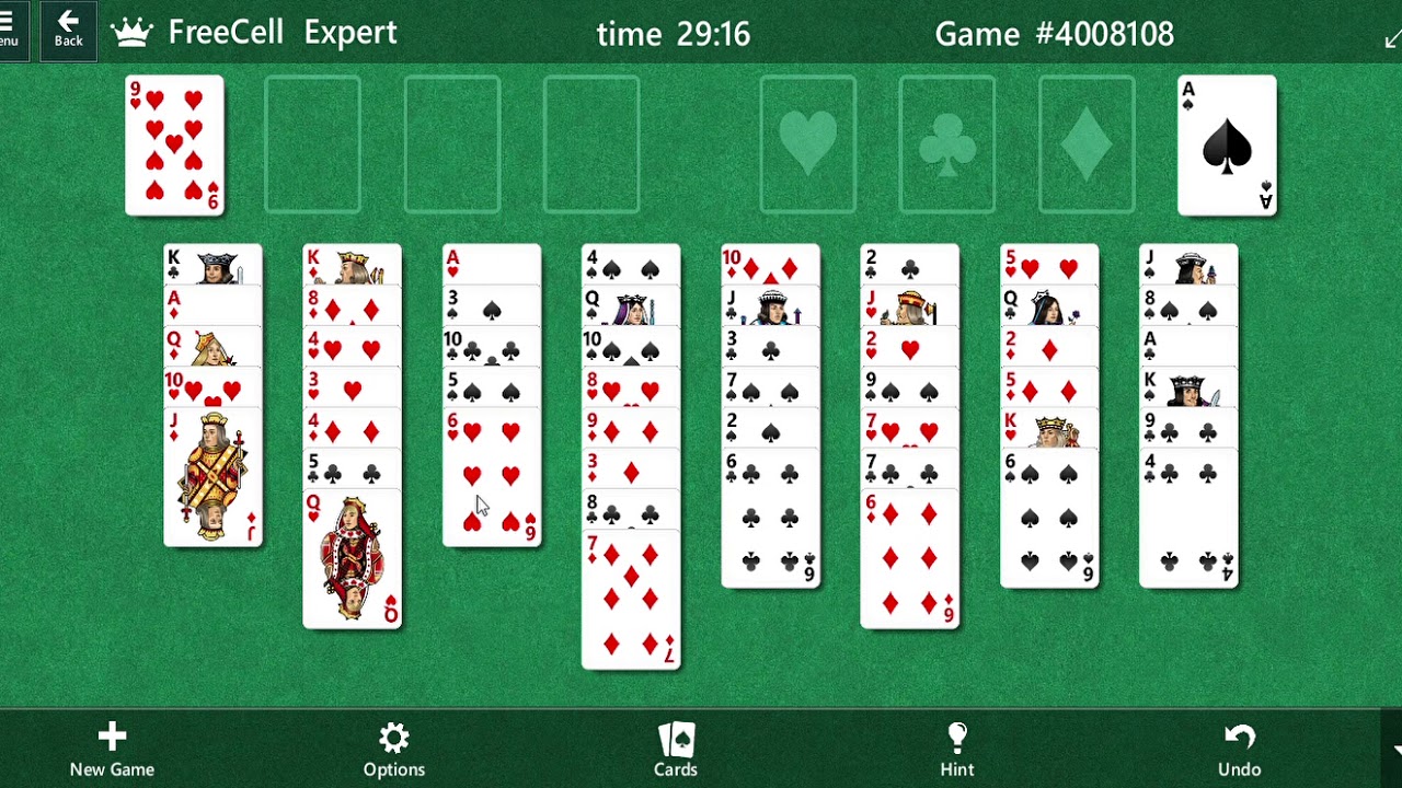 Солитер свободная ячейка играть. FREECELL эксперт 25 11 2022.