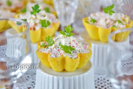 Фото рецепта Тарталетки с крабовым мясом