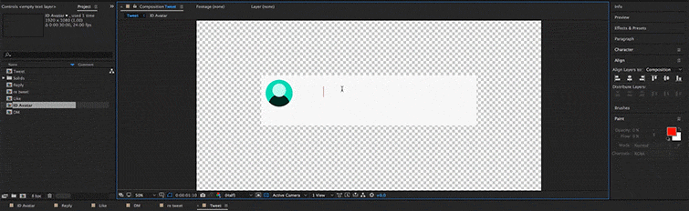 Learn How to Animate Twitter Posts in After Effects — Avatar