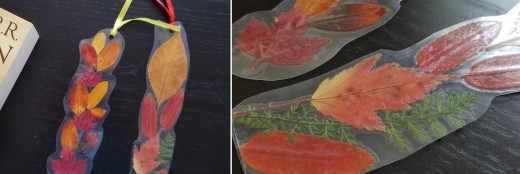 Закладки из осенних листьев