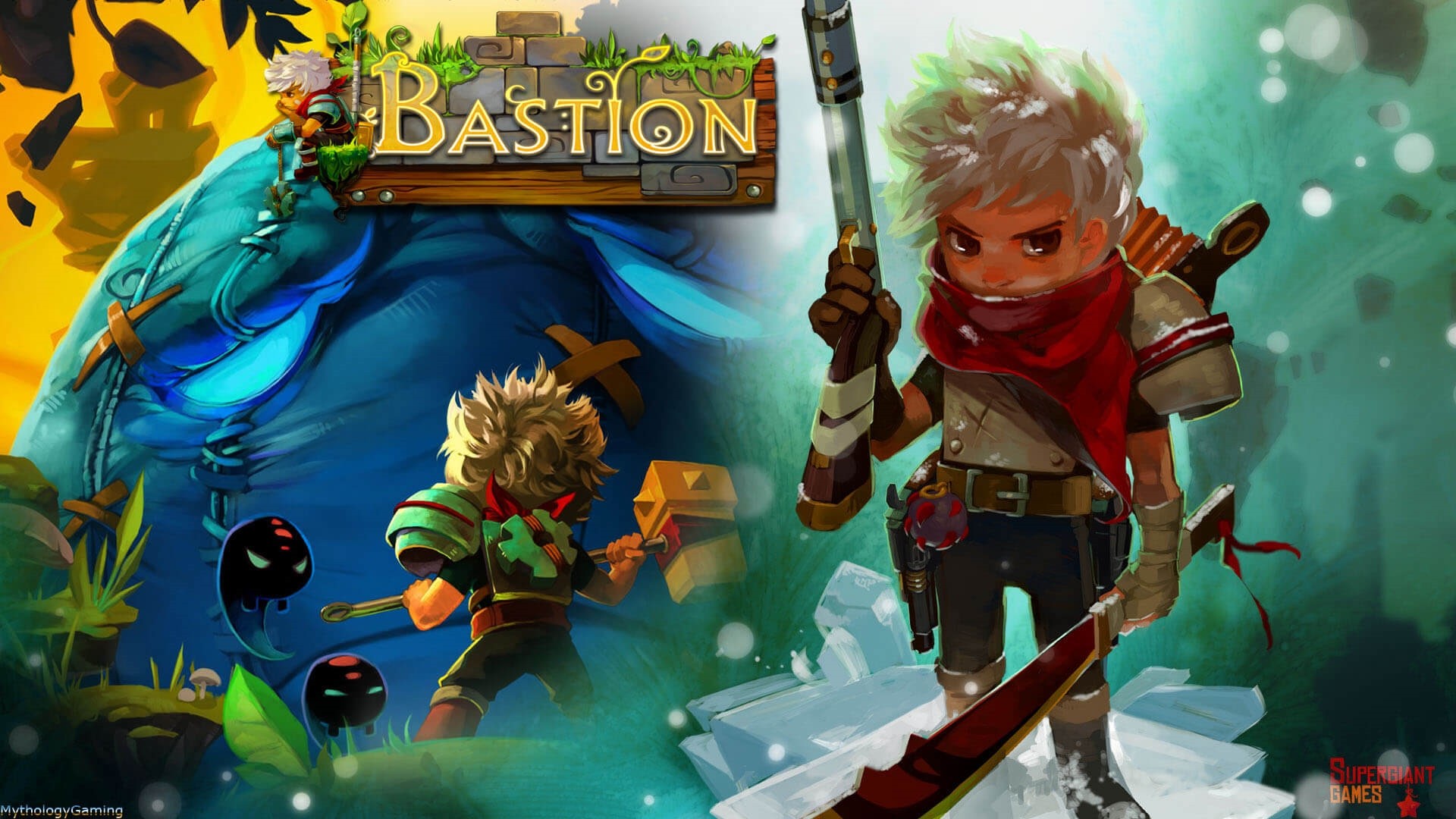 Бастион андроид. Bastion game. Bastion игра персонажи. Игра Бастион 2. Bastion обложка.