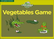 ESL Vegetables Vocabulary Interactive Crocodile Board Game