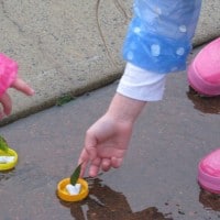 Bottle Top Leaf Boats 1 Fine Motor Games for kids