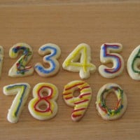 Number cookies baking with numbers