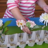Create a Spring Play Dough Garden 3 hiding objects, alphabet letters, numbers in jelly